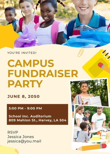 School Fundraising Invitation Template - Edit Online & Download