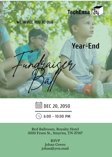 Minimalist Fundraising Invitation Template - Edit Online & Download