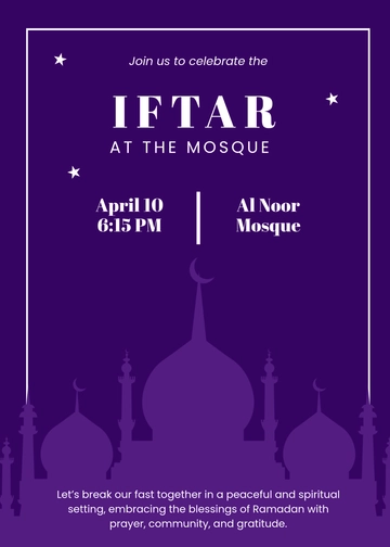 Mosque-Themed Ramadan Invitation Template - Edit Online & Download