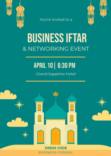 Ramadan Invitation for Businesses Template - Edit Online & Download
