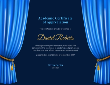 Academic Certificate Template for Employee Appreciation - Edit Online & Download