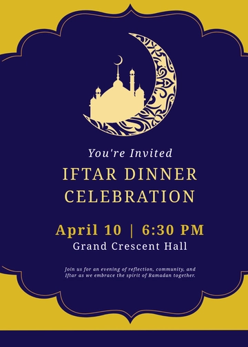 Formal Ramadan Invitation Template - Edit Online & Download
