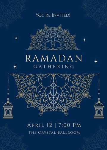 Luxe Ramadan Invitation Template - Edit Online & Download
