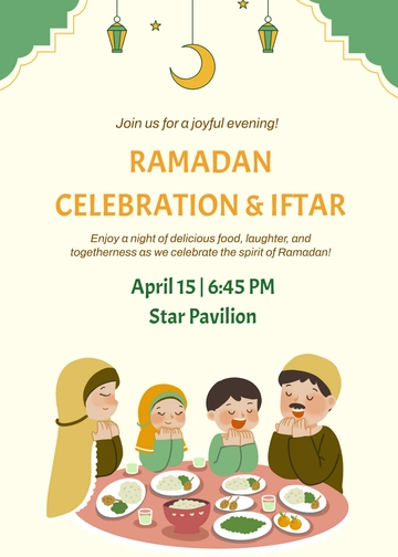 Customizable Fun Ramadan Invitation Template - Edit Online & Download
