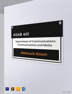 Campus Room Identification Sign Template Campus Room Identification Sign Template
