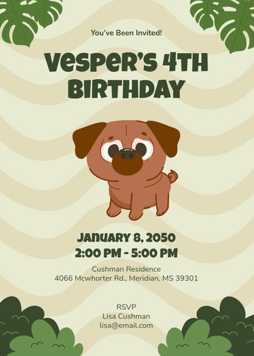 Creative Dog Safari Birthday Invitation Template - Edit Online & Download