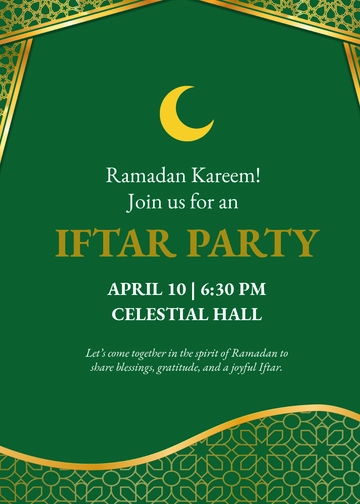 Ramadan Kareem Invitation Template - Edit Online & Download