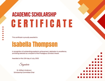Academic Scholarship Certificate Template - Edit Online & Download