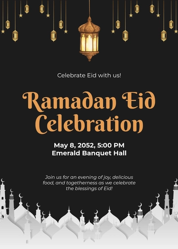 Ramadan Eid Celebration Invitation Template - Download | Template.net