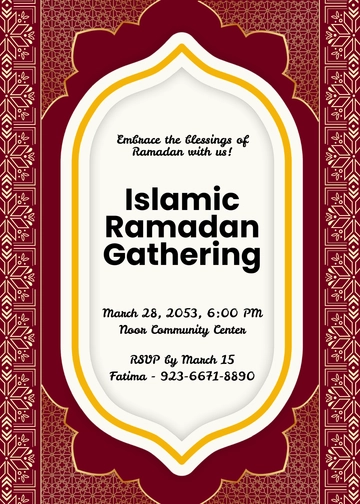 Islamic Ramadan Invitation Template - Download | Template.net