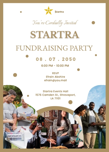 Modern Fundraising Party Invitation Template - Edit Online & Download