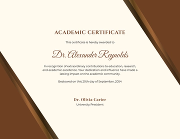 Honorary Academic Certificate Background Template - Edit Online & Download