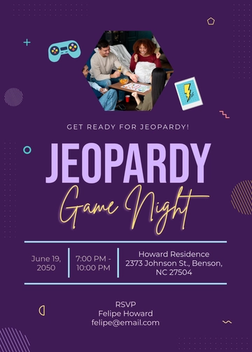 Jeopardy Game Night Invitation Template - Edit Online & Download
