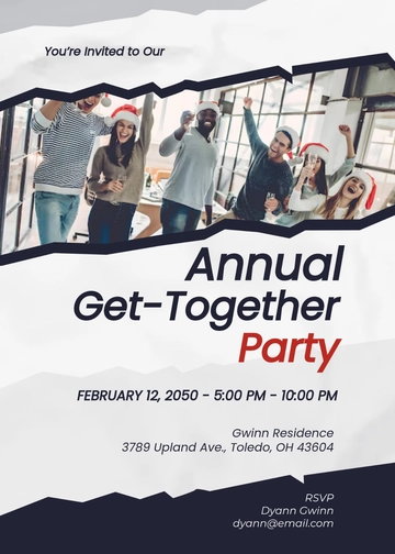 Annual Get Together Invitation Template - Edit Online & Download