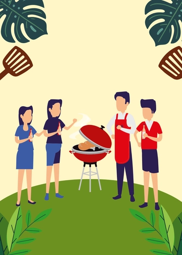 BBQ Get Together Invitation Background Template - Edit Online & Download
