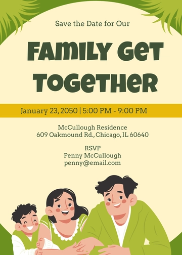 Save the Date Get Together Invitation Template - Edit Online & Download