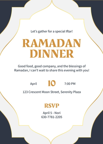 Handcrafted Ramadan Invitation Template - Edit Online & Download