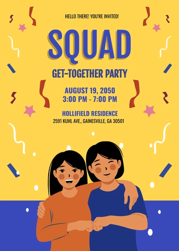 Blank Get Together Invitation Template - Edit Online & Download