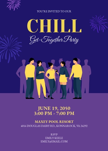 Printable Get Together Invitation Template - Edit Online & Download
