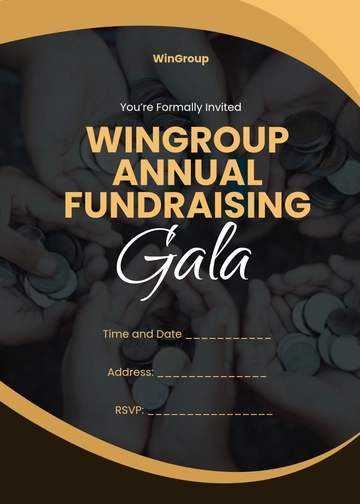 Blank Annual Fundraising Invitation Template - Edit Online & Download