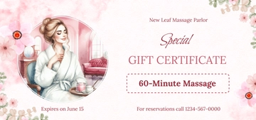 Massage Parlor Gift Certificate Template - Edit Online & Download