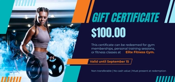 Fitness Gift Certificate Template - Edit Online & Download