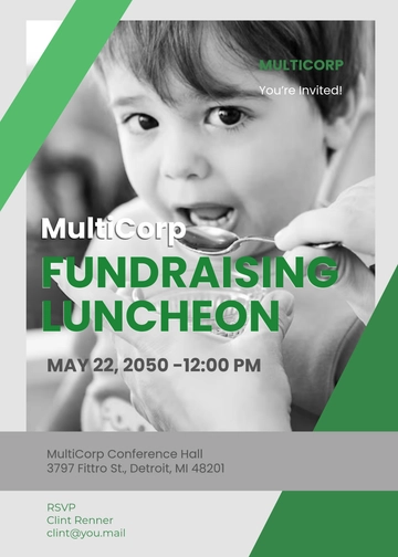 Fundraising Luncheon Invitation Template - Edit Online & Download
