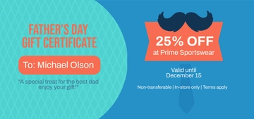 Father’s Day Gift Certificate Template - Edit Online & Download