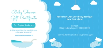 Baby Shower Gift Certificate Template - Edit Online & Download