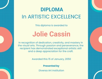 Art Diploma Certificate Template - Edit Online & Download