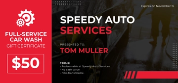 Automotive Gift Certificate Template - Edit Online & Download