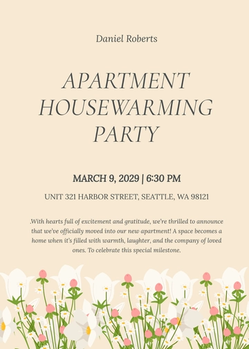 Free Housewarming Invitation Template for Apartment to Edit Online
