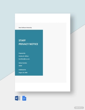 University Staff Privacy Notice Template