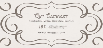 Vintage Style Gift Certificate Template - Edit Online & Download
