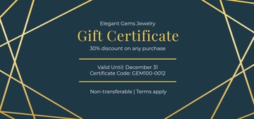 Luxury Gift Certificate Template - Edit Online & Download