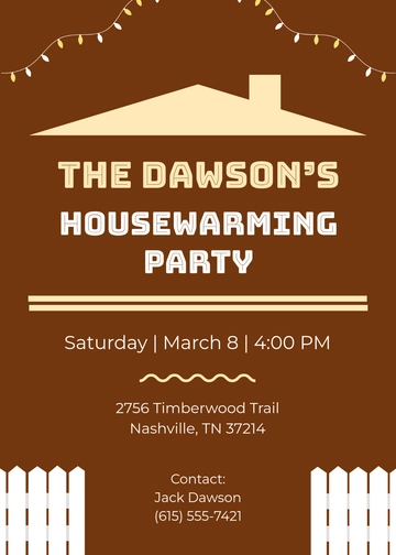 Modern Rustic Style Housewarming Invitation Template - Edit Online & Download