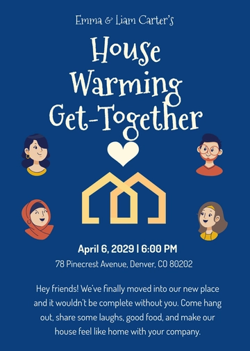 Free Housewarming Invitation Template for Friends to Edit Online