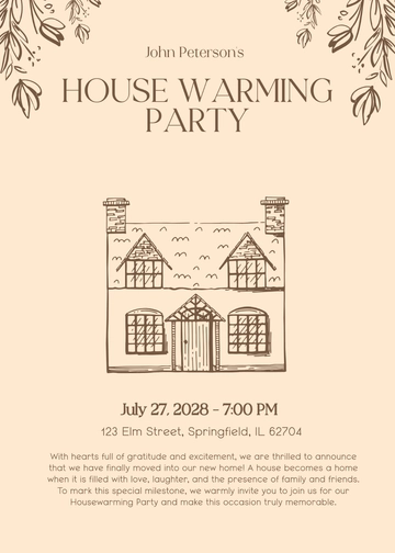 Free Modern Indian Housewarming Invitation Template to Edit Online