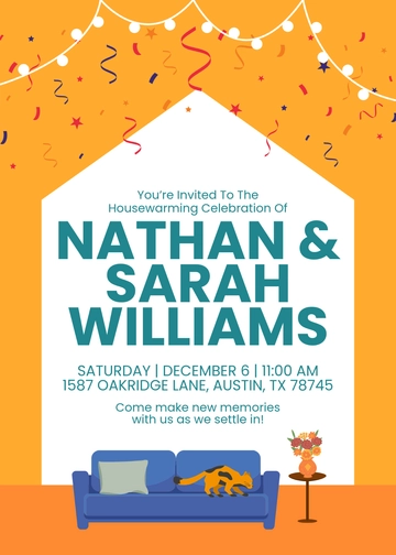 Housewarming Celebration Invitation Template - Edit Online & Download