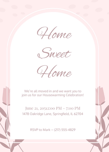 Elegant Housewarming Invitation Template - Edit Online & Download