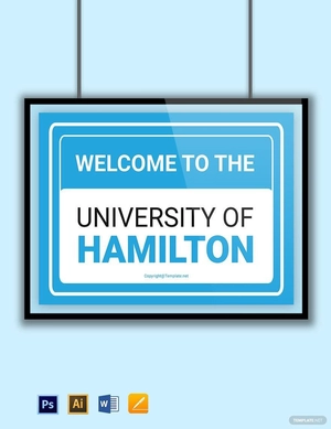University Welcome Sign Template