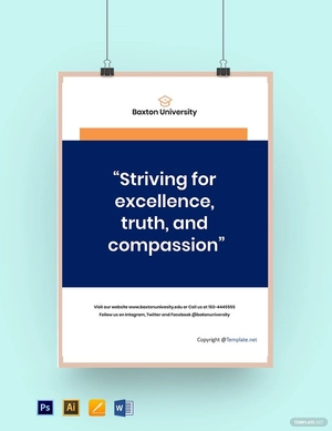 University Sign Board Template
