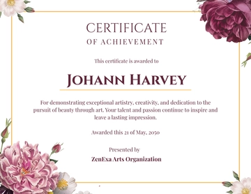 Elegant Art Certificate Template - Edit Online & Download