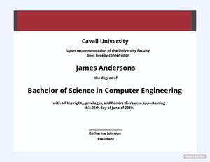University Graduation Certificate Template