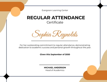 Aesthetic Certificate for Regular Attendance Template - Download | Template.net