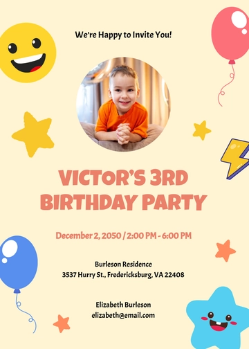 Unique Kids Birthday Invitation Template - Edit Online & Download
