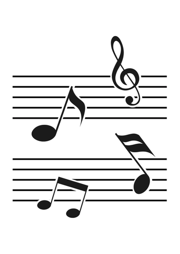 Music Note Stencil Template - Edit Online & Download