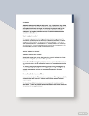 Data Loss Prevention White Paper Template
