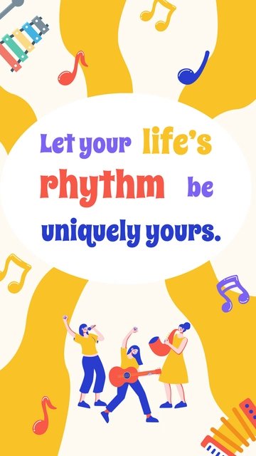 Colorful Music Note Template - Edit Online & Download