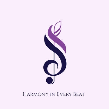 Purple Music Note Logo Template - Edit Online & Download